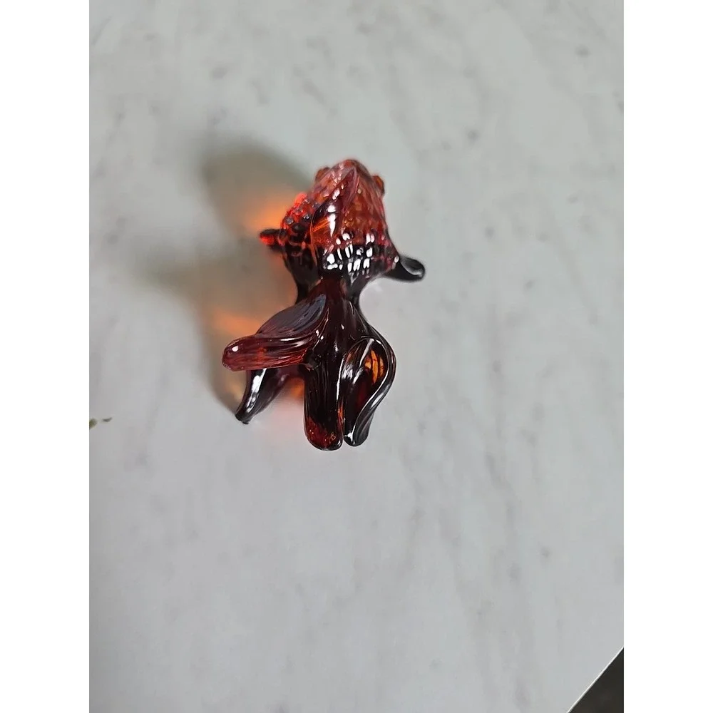 Resin Goldfish Orange Translucent Decoration Gift. 587